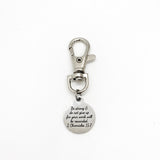 Christian Gift, Be Strong And Do Not Give Up Charm, Your Work Will Be Rewarded, Keychain Clip, Purse Charm, Christian Charm, Bible Verse