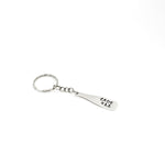 Softball Bat Keychain, Personalized Gift, Hand Stamped Keychain, Softball Player Gift, Softball Mom Gift, Student Athlete Gift