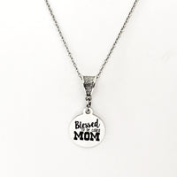 Mom Necklace, Blessed To Be Call Mom Necklace, Mom Gift, New Mother Jewelry, Baby Shower Gift, Birth Gift, Wife Gift