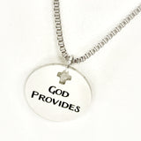 Christian Gift, God Provides Necklace, Men Christian Jewelry, Christian Man Necklace, Baptism Gift, Religious Gift For Him, Husband Gift