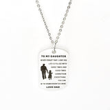Daughter Necklace, Daughter Gift From Dad, Gift For Daughter, Daughter Jewelry, Never Forget That I Love You, Be The Woman You Can Be