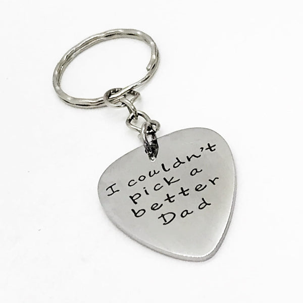 Dad Gift, Dad Keychain, I Couldn’t Pick A Better Dad, Guitar Pick Keychain, Gift For Him, Gift For New Dad, Gift For Dad