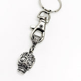 Sugar Skull Keychain, Day Of The Dead Keychain, Sugar Skull Charm, Sugar Skull Gift, Day Of The Dead Gift, Keychain Gift