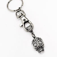 Sugar Skull Keychain, Day Of The Dead Keychain, Sugar Skull Charm, Sugar Skull Gift, Day Of The Dead Gift, Keychain Gift