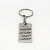 Grandson Gift, Grandson Courage, Grandson Keychain, Have Courage, Live Your Dreams, Gift For Grandson, Gift For Him