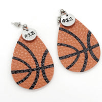 Basketball Gifts, Basketball Earrings, Basketball Mom Gifts, Player Number Earrings, Basketball Jewelry, Girlfriend Gifts, Basketball Team