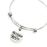 Blessed By His Grace Bracelet, Blessed By His Grace Charm, Gods Grace Jewelry, Christian Jewelry, Religious Gift, Religious Jewelry Gift