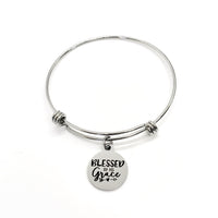 Blessed By His Grace Bracelet, Blessed By His Grace Charm, Gods Grace Jewelry, Christian Jewelry, Religious Gift, Religious Jewelry Gift