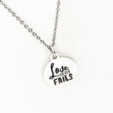 Love Necklace, Love Never Fails Necklace, Love Jewelry, 1 Cor 13 Jewelry, 1 Cor 13 Necklace,  Love Never Fails