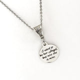 Memorial Gift, I Used To Be Her Angel But Now She Is Mine Necklace, Memorial Necklace, Remembering Her,  Mom Memorial, Grandmother Memorial