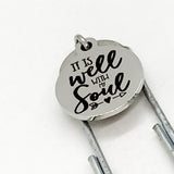 Bookmark Gift, It Is Well With My Soul Bookmark, Christian Strength Bookmark, Religious Gift, Planner Bookmark, Christian Gift