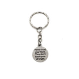 Motivating Gift, Never Trust Your Fears, They Don’t Know Your Strengths, Keychain Gift, Motivating Quote, Motivating Keychain