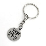 Keychain Gift, Livin On A Prayer Keychain, Living On A Prayer Charm Keychain, Christian Keychain, Christian Gift, Religious Keychain Gift