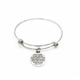 Christian Woman Gift, Christian Bracelet, If You Abide In Me, And My Word’s Abide In You, John 15 7 Bracelet, Stacking Bangle