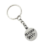 Blessed By His Grace Keychain, Christian Keychain, Christian Gift, God’s Grace Keychain,  Blessed By His Grace Charm, Charm Keychain