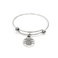 Motivation Gift, Be Strong, Be Brave, Be Humble, Charm Bracelet, Stacking Bangle, Charm Bangle, Quote Charm, Motivating Quote