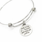 Make Today So Awesome Yesterday Gets Jealous Bracelet, Encouragement Gift, Stacking Bangle, Stacking Charm Bracelet