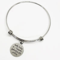 Make Today So Awesome Yesterday Gets Jealous Bracelet, Encouragement Gift, Stacking Bangle, Stacking Charm Bracelet