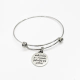 Make Today So Awesome Yesterday Gets Jealous Bracelet, Encouragement Gift, Stacking Bangle, Stacking Charm Bracelet