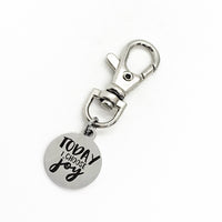 Bag Charm, Today I Choose Joy Charm, Clip On Charm, Keychain Charm, Keychain Clip, Positivity Gift, Joy Gift, Always Choose Joy