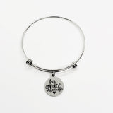 Charm Bangle, His Grace Is Enough Bracelet, Christian Bangle, Christian Bracelet, Christian Gift, Stacking Bracelet, God’s Sufficient Grace