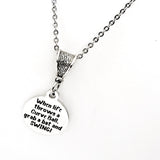 When Life Throws You A Curve Ball, Grab A Bat And Swing Necklace, Softball Player Gift, Motivational Quote, Encouraging Quote