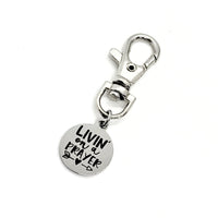 Bag Charm, Livin’ On A Prayer Charm, Clip On Charm, Keychain Charm, Keychain Clip, Religious Gift, Christian Gift, Prayer Partner Gift