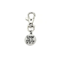 Bag Charm, Livin’ On A Prayer Charm, Clip On Charm, Keychain Charm, Keychain Clip, Religious Gift, Christian Gift, Prayer Partner Gift