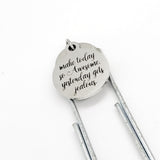 Bookmark Gift, Make Today So Awesome Yesterday Gets Jealous, Motivating Gift, Entrepreneur Gift, Planner Bookmark, Charm Paperclip Bookmark