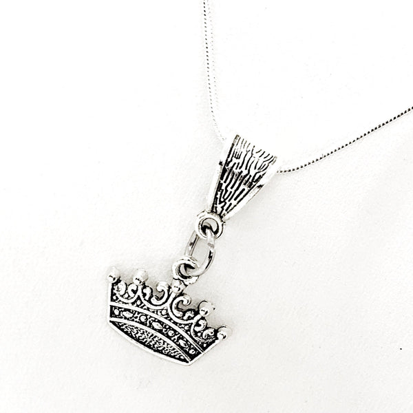 Crown Necklace, Crown Pendant, Crown Charm, Princess Necklace, Princess Jewelry, Queen Necklace, Queen Jewelry, Daughter Jewelry Gift