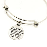 Stacking Bangle, Perfect Peace Bracelet, Isaiah 26 3 Stacking Bracelet, Scripture Charm Bracelet, Stacking Charms, Christian Gift