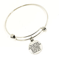 Stacking Bangle, Perfect Peace Bracelet, Isaiah 26 3 Stacking Bracelet, Scripture Charm Bracelet, Stacking Charms, Christian Gift