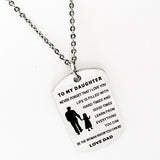 Daughter Necklace, Daughter Gift From Dad, Gift For Daughter, Daughter Jewelry, Never Forget That I Love You, Be The Woman You Can Be