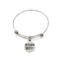 Blessed By His Grace Bracelet, Blessed By His Grace Charm, Gods Grace Jewelry, Christian Jewelry, Religious Gift, Religious Jewelry Gift