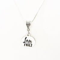 Love Gift, Love Never Fails Necklace,  Love Jewelry, Love Necklace, Gift For Her, Wife Jewelry Gift, Daughter Gift