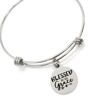 Blessed By His Grace Bracelet, Blessed By His Grace Charm, Gods Grace Jewelry, Christian Jewelry, Religious Gift, Religious Jewelry Gift