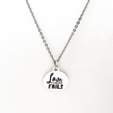 Love Necklace, Love Never Fails Necklace, Love Jewelry, 1 Cor 13 Jewelry, 1 Cor 13 Necklace,  Love Never Fails