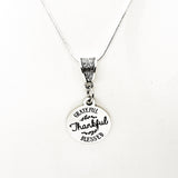 Thankful Gift, Thankful Grateful Blessed Necklace, Thanksgiving Jewelry, Thanksgiving Necklace, Thankful Necklace, Gift For Her
