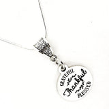 Thankful Gift, Thankful Grateful Blessed Necklace, Thanksgiving Jewelry, Thanksgiving Necklace, Thankful Necklace, Gift For Her