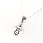 Faith Gifts, Walk By Faith, Not By Sight Necklace, Faith Jewelry, Faith Necklace, Religious Gift, Religious Jewelry Gift For Her