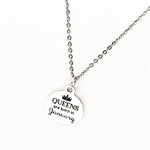 Queen Gift, Queens Are Born In Necklace, Wife Gift, Wife Birthday, Mom Gift, Mom Birthday Gift, Gift For Her, Queen Jewelry Gift