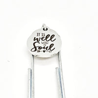 Bookmark Gift, It Is Well With My Soul Bookmark, Christian Strength Bookmark, Religious Gift, Planner Bookmark, Christian Gift