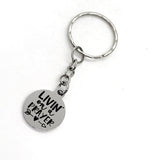 Keychain Gift, Livin On A Prayer Keychain, Living On A Prayer Charm Keychain, Christian Keychain, Christian Gift, Religious Keychain Gift