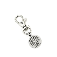 Bag Charm, Live Your Life In Christ Charm, Colossians 2 6 and 7, Rooted In Christ, Baptism Gift,  Zipper Pull, Backpack Charm, Purse Charm