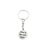 Keychain Gift, Now Is New The Later Keychain, Positivity Gift, Positive Mindset Get, Start Now Gift, Positive Outlook, Charm Keychain