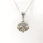 Bee And Honeycomb Necklace, Overcoming Obstacles Gift, Bee Keeper Gift, Productivity Gift, Heart Chakra Gift, Sweet Life Gift