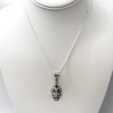 Sugar Skull Necklace, Day Of The Dead Gift, Sugar Skull Gift, Sugar Skull Pendant, Day Of The Dead Charm, Remembrance Gift, Gift For Her