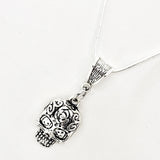 Sugar Skull Necklace, Day Of The Dead Gift, Sugar Skull Gift, Sugar Skull Pendant, Day Of The Dead Charm, Remembrance Gift, Gift For Her
