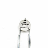 Queen Gift, Queen Are Born In Bookmark, Queen Birth-month, Paperclip Bookmark, Charm Bookmark, Wife Gift, Girlfriend Gift, Planner Bookmark