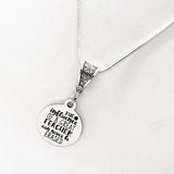 Teacher Gift,  The Influence Of A Great Teacher Can Never Be Erased Necklace, Teacher Necklace, Teacher Christmas Gift, New Teacher Gift